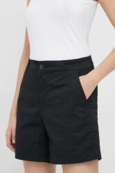 Gap pantaloni scurti femei, culoarea negru, neted, high waist PPYX-SZD0NC_99X