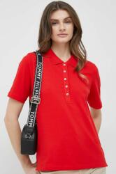 Tommy Hilfiger tricou polo femei, culoarea roșu WW0WW37820 PPYX-POD00D_33X