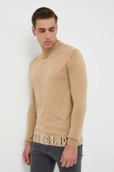GUESS pulover din amestec de mătase culoarea bej, light 9BYX-SWM05L_08X