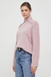 Calvin Klein pulover de lana femei, culoarea roz, cu turtleneck 9BYX-SWD15I_30X