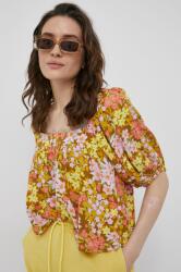 Billabong bluza femei, culoarea galben, in modele florale PPYY-TSD2LC_17X