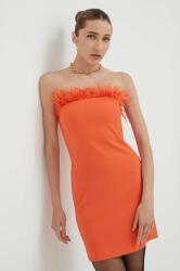 Patrizia Pepe rochie culoarea portocaliu, mini, mulata 9BYX-SUD0HL_22X