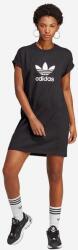 Adidas rochie din bumbac culoarea negru, mini, drept IC5483-black PPYX-SUD2WT_99X