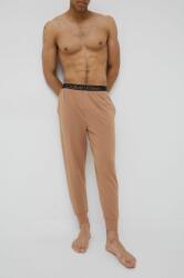 Calvin Klein Underwear pantaloni de trening barbati, culoarea maro, neted PPYY-SPM0U7_82X