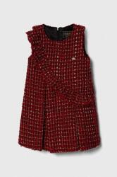 Guess rochie din amestec de lână pentru copii culoarea rosu, mini, evazati 9BYX-SUG0C0_33X