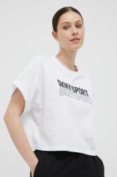 DKNY tricou din bumbac culoarea alb PPYX-TSD2BH_00X
