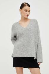 Gestuz pulover de lana femei, culoarea gri 99KK-SWD0KB_09X