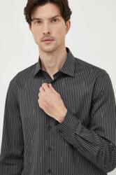 Calvin Klein camasa barbati, culoarea negru, cu guler clasic, slim 9BYX-KDM0J5_99X
