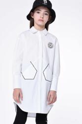 Karl Lagerfeld camasa de bumbac pentru copii culoarea alb 9BYX-KDG00C_00X