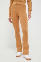 Guess pantaloni femei, culoarea maro, neted PPYX-SPD00Y_88X