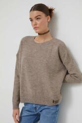 Superdry pulover din amestec de lana femei, culoarea bej, călduros 9BYX-SWD151_08X