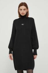 Calvin Klein rochie din bumbac culoarea negru, mini, oversize 9BYX-SUD1I2_99X