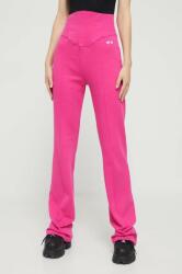 Chiara Ferragni pantaloni de trening din bumbac culoarea roz, neted 9BYX-SPD0JJ_42X