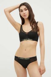 Calvin Klein Underwear sutien culoarea negru, transparent, neted 9BYX-BID141_99X