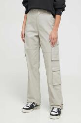 Sixth June pantaloni femei, culoarea bej, fason cargo, high waist 9BYX-SPD14I_80X