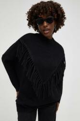 ANSWEAR pulover femei, culoarea negru, cu turtleneck BMYX-SWD08G_99X