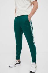 adidas pantaloni de trening culoarea verde, cu imprimeu 9BYX-SPM05B_77X