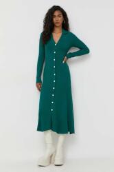 Silvian Heach rochie culoarea verde, midi, evazati MBYX-SUD00W_77X