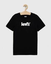 Levi's tricou de bumbac pentru copii culoarea negru, cu imprimeu 9BYY-TSB08C_99X