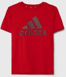Adidas tricou de bumbac pentru copii culoarea rosu, cu imprimeu 9BYX-TSK05K_33X
