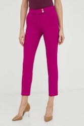 Liu Jo pantaloni femei, culoarea violet, drept, medium waist 9BYX-SPD0F6_40X