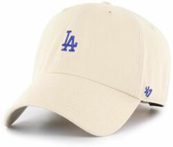 47 brand 47brand șapcă de baseball din bumbac MLB Los Angeles Dodgers culoarea bej, cu imprimeu B-BSRNR12GWS-NTA 99KK-CAU0K5_01X