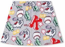 Kenzo kids fusta din bumbac pentru copii culoarea gri, mini, drept 9BYX-SDG019_90X