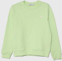 Calvin Klein bluza copii culoarea verde, neted PPYH-BLB00R_70X