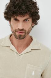 Ralph Lauren tricou bărbați, culoarea bej, uni 710901044 PPYX-POM056_08X