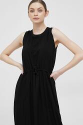 DEHA rochie culoarea negru, midi, drept PPYX-SUD2DO_99X
