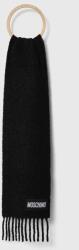 Moschino esarfa de lana culoarea negru, neted 9BYX-SAD02N_99X