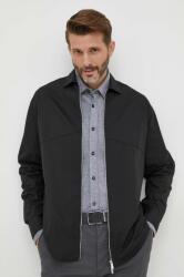 Giorgio Armani camasa din bumbac barbati, culoarea negru, cu guler clasic, relaxed 9BYX-KDM081_99X