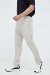 adidas pantaloni de trening culoarea bej, neted 9BYX-SPM07D_01X