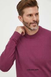 Calvin Klein pulover de bumbac culoarea violet, light 9BYX-SWM0IA_44X