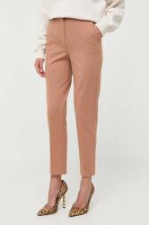 Pinko pantaloni femei, culoarea maro, drept, high waist 9BYX-SPD03S_84X