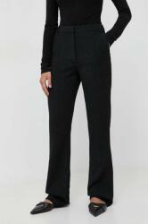 Patrizia Pepe pantaloni femei, culoarea negru, drept, high waist 9BYX-SPD0TH_99X