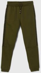 Tommy Hilfiger pantaloni de trening pentru copii culoarea verde, cu imprimeu 9BYX-SPB032_78X