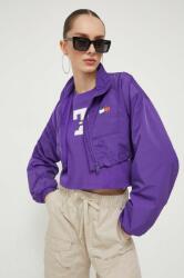 Tommy Jeans geaca femei, culoarea violet, de tranzitie 9BYX-KUD02M_45X