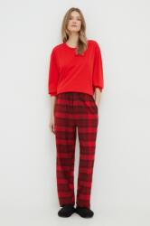 Calvin Klein Underwear pijama femei, culoarea rosu, bumbac 9BYX-BID16B_33E