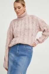 ANSWEAR pulover de lana culoarea roz, cu guler BMYX-SWD0AT_30X