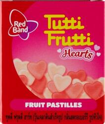 Red Band Tutti Frutti Hearts pastile jeleu cu aromă de fructe 15g