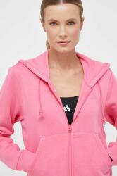 Adidas bluza femei, culoarea roz, cu glugă, neted 9BYX-BLD0B8_30X