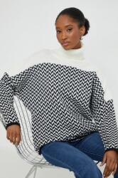 ANSWEAR pulover femei, culoarea alb, light, cu guler BMYX-SWD0CG_00X