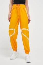adidas by Stella McCartney pantaloni de antrenament TruePace culoarea portocaliu, cu imprimeu PPYX-SPD0RC_22X