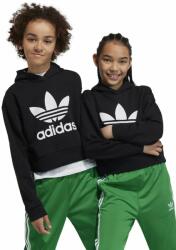Adidas bluza copii culoarea negru, cu glugă, cu imprimeu 9BYX-BLK06N_99X
