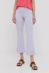 Liviana Conti pantaloni femei, culoarea violet, evazati, high waist MPYY-SPD01F_04X