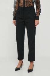 Tommy Hilfiger pantaloni femei, culoarea negru, drept, high waist 9BYX-SPD0SB_99X