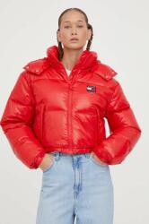 Tommy Jeans geacă de puf femei, culoarea roșu, de iarna DW0DW16572 9BYX-KUD18S_33X
