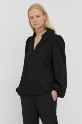 Samsøe Samsøe Bluză femei, culoarea negru, material neted PPYY-BDD01D_99X