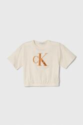 Calvin Klein tricou de bumbac pentru copii culoarea bej 9BYX-TSG03M_02X